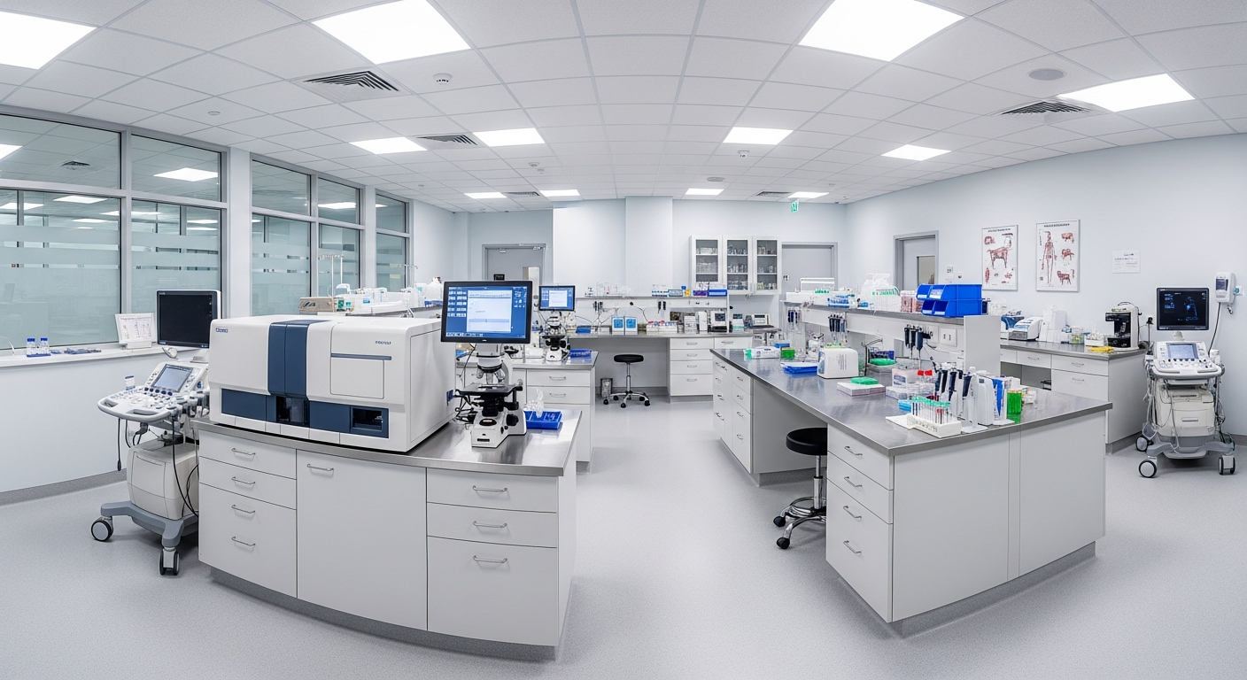 Modern veterinary clinic laboratory